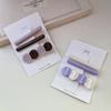 Ins  Colorful Round Three-Piece Set Hairpin Fashion Simple Temperament Female Bangs Side Hairpin Hair Accessories