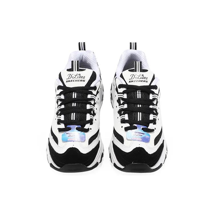 Skechers D'lites White Black Women's (Unisex) Chunky Sneakers 13148 WBK
