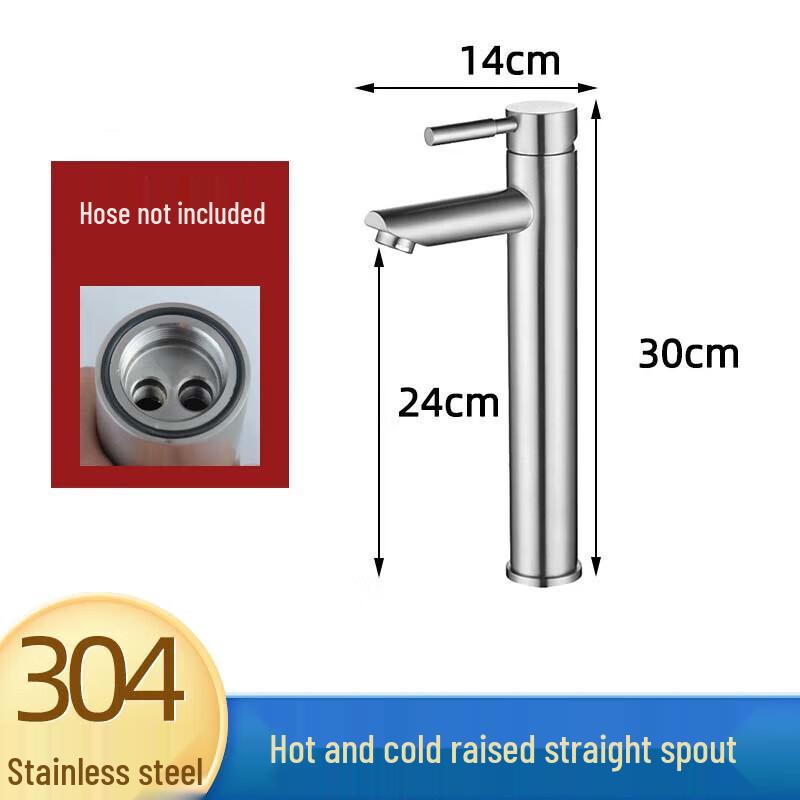 304 Stainless Steel Tall Mixer Faucet for Kitchen & Basin