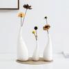 Modern Minimalist White Ceramic Vase - Decorative for Dried Flowers & Table Decor
