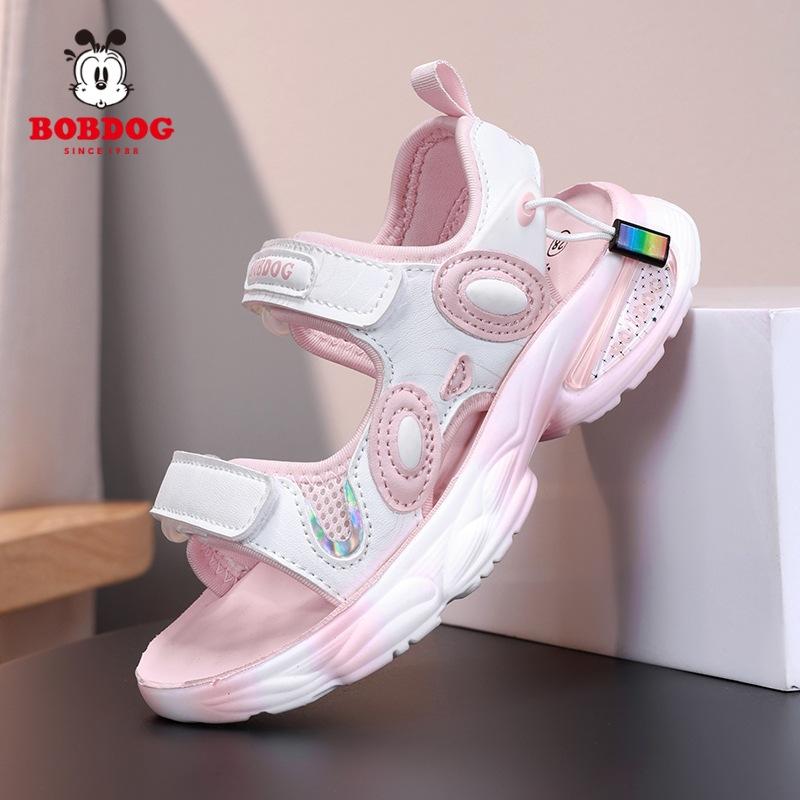 

Babu bean girls sandals 2025 summer new outdoor girls beach shoes soft sole non-slip breathable children s sandals 38 shoe size inner length 24.6cm