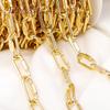 14K Gold Plated Brass Metal Thick Wide Big Chains For Making Necklace Accessories DIY Jewelry Making Chains Multi Styles