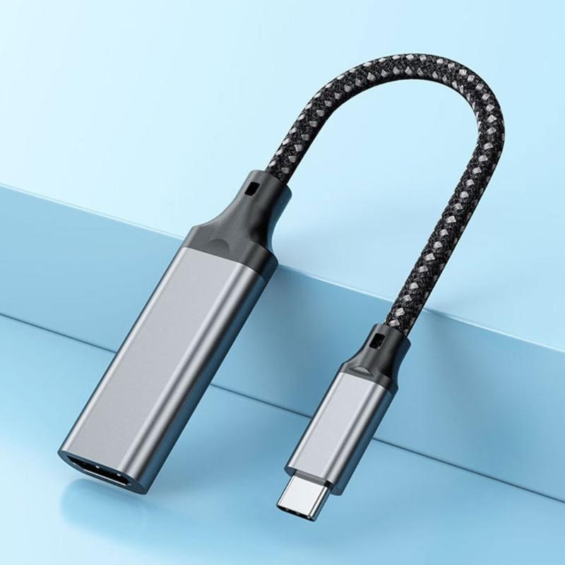 Braided USB Type C Converter Video Transmission Adapter 4K@30Hz Video Output For Enables Smartphones Tablets Computers