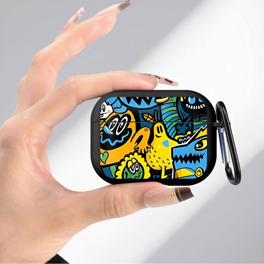 Graffiti Drucke Weiche Kopfhörerhüllen Schutzhülle Für Airpods Pro 1 2 Pro3 Pro2 3 4