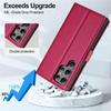 2-in-1 Magnetic Detachable Case for Samsung S25 Ultra, A17 Flip Cover with Card Slot and Lanyard, Leather Case A5655