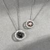 Star Couple Necklace Korean Version Creative Circle Pendant with Diamonds Pentagram Niche Collarbone Chain Ins Wind