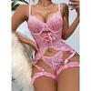 Lingerie Set Transparent Bra Set Hot Erotic Sexy Costumes Solid Color Underwear Seamless Bra Thong Garters Sexy Lingerie Sets