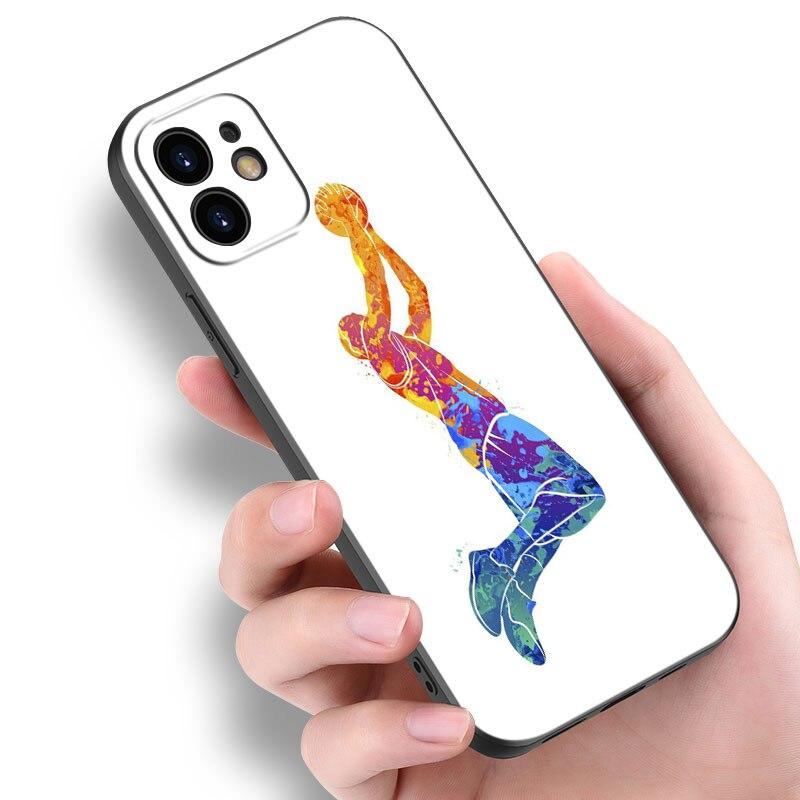 

Чехол для телефона с баскетбольной корзиной для Apple iPhone 14 13 12 Mini 11 Pro Max 7 8 XR X XS 7 8 Plus SE 2020 2022, черный чехол iPhone SE 2022