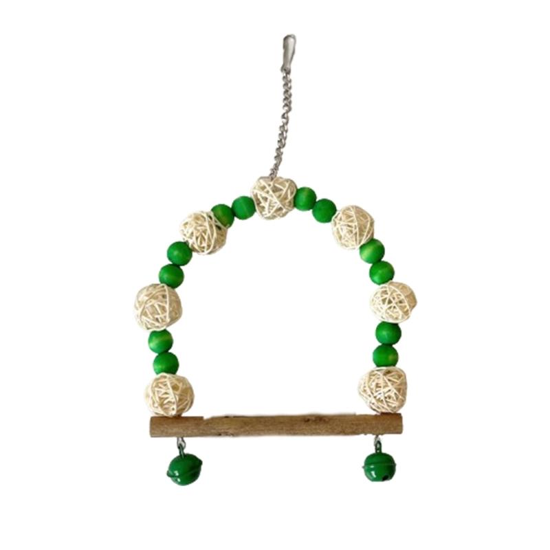 Lovebirds Parrots Toy Budgies Cage Stand Swing Climbing Bridge Swing Toy for Pet Bird Parakeets Cockatiel