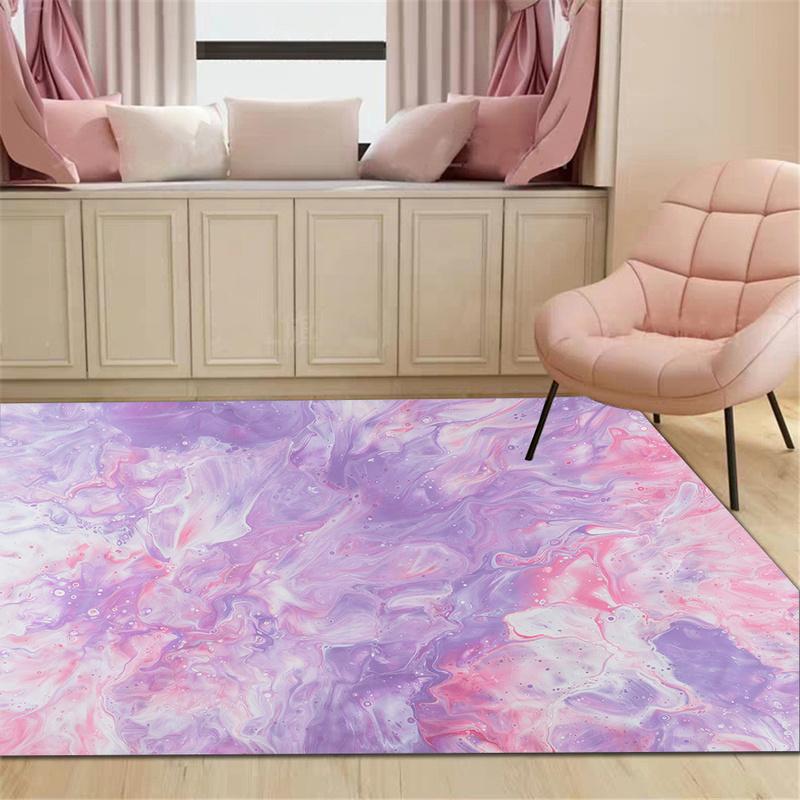 Abstrakter Geometrischer Marmor-Druckteppich Heimdekoration Wohnzimmerteppich Rutschfeste Badezimmer-, Küchen-, Schlafzimmer-Bodenmatte Flur Fußmatte