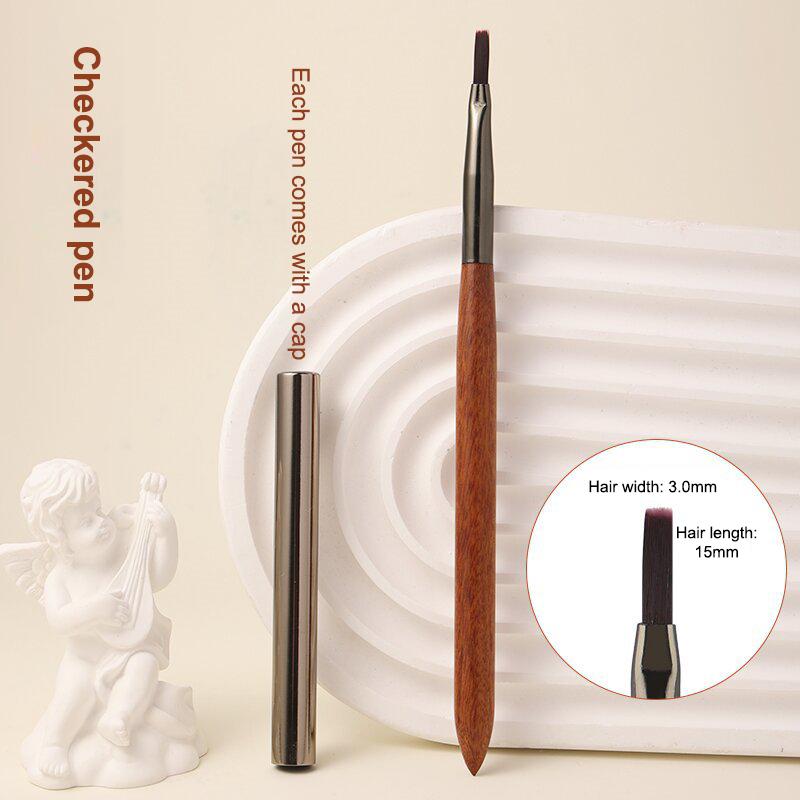 Durable Sandalwood Pole Nail Art Brush Professional Nail Liner Brush Nail Art Phototherapy Pen Nail Painting Brush