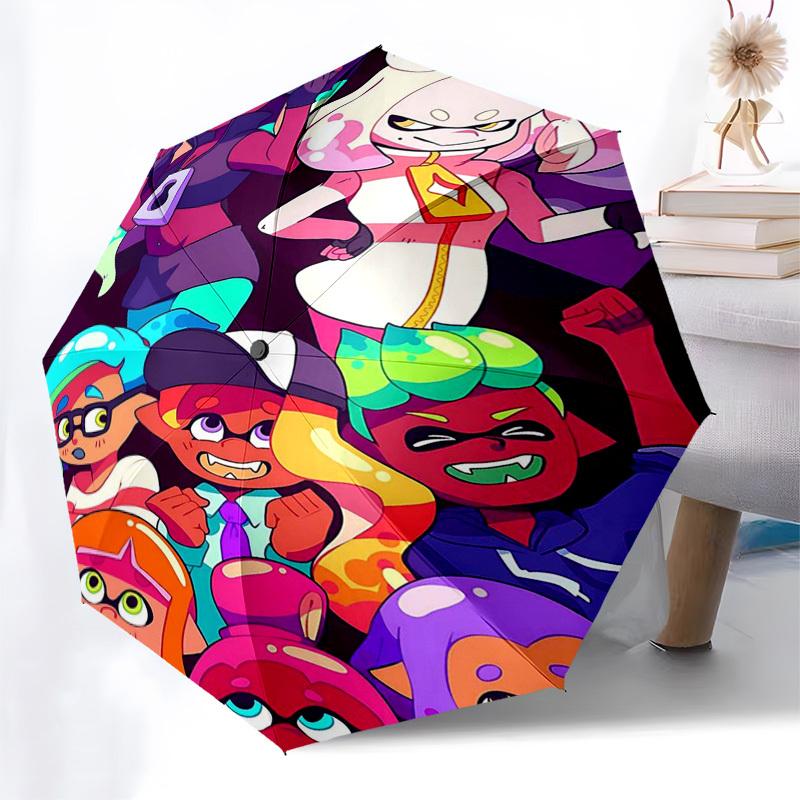 1pc Automatic Opening/Closing Outdoor Umbrella with 3-Fold Design, Featuring Characters from 'Undertale', Perfect for Fans, Travelers, Daily Use,