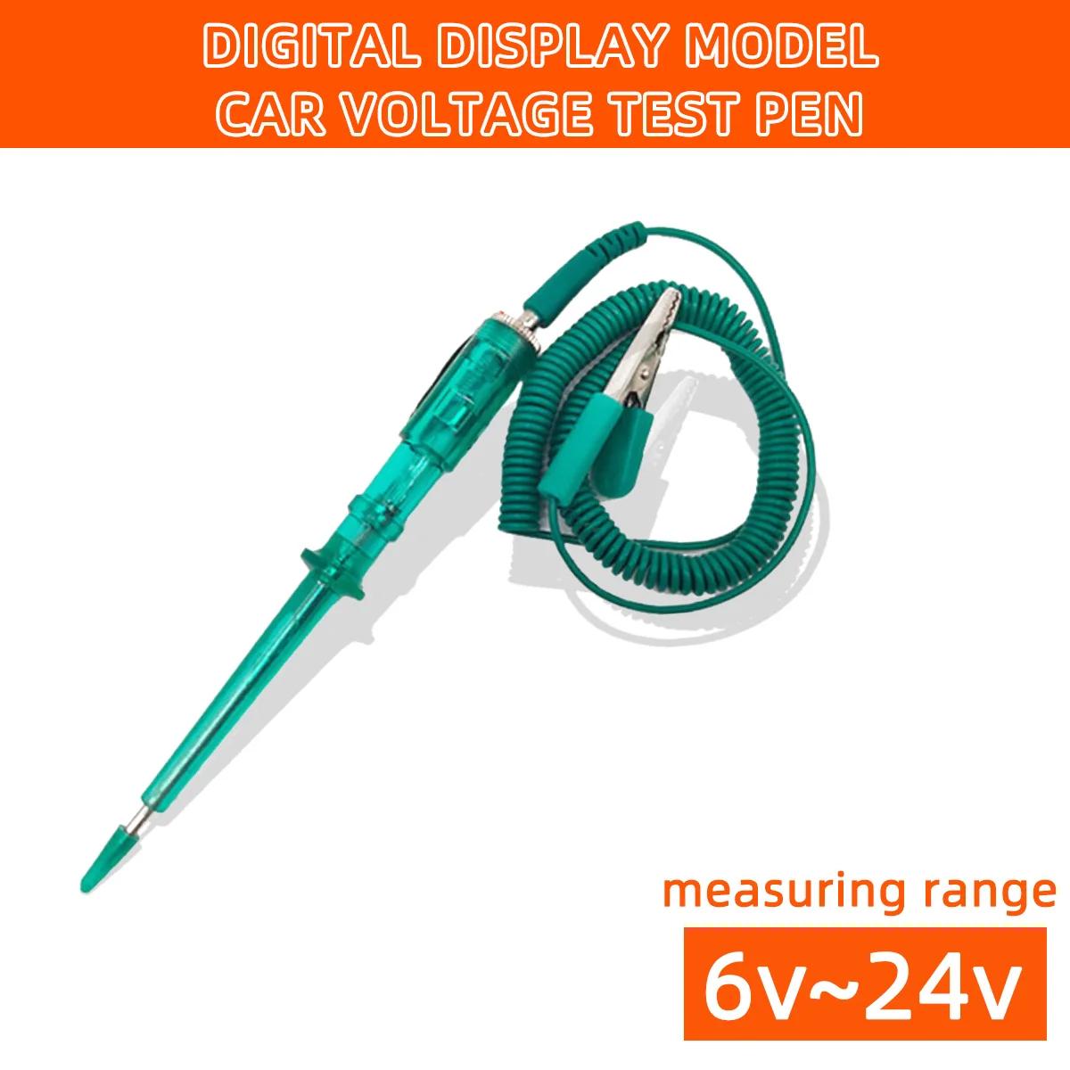 

6V-90V DC Car Truck Voltage Circuit Tester Digital Display Long Probe Pen Light Bulb Automobile Diagnostic Tools Auto Repair