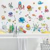 Cartoon Jellyfish Paradise Wall Sticker Self-Adhesive Removable for Kids Room Bathroom Home Decor