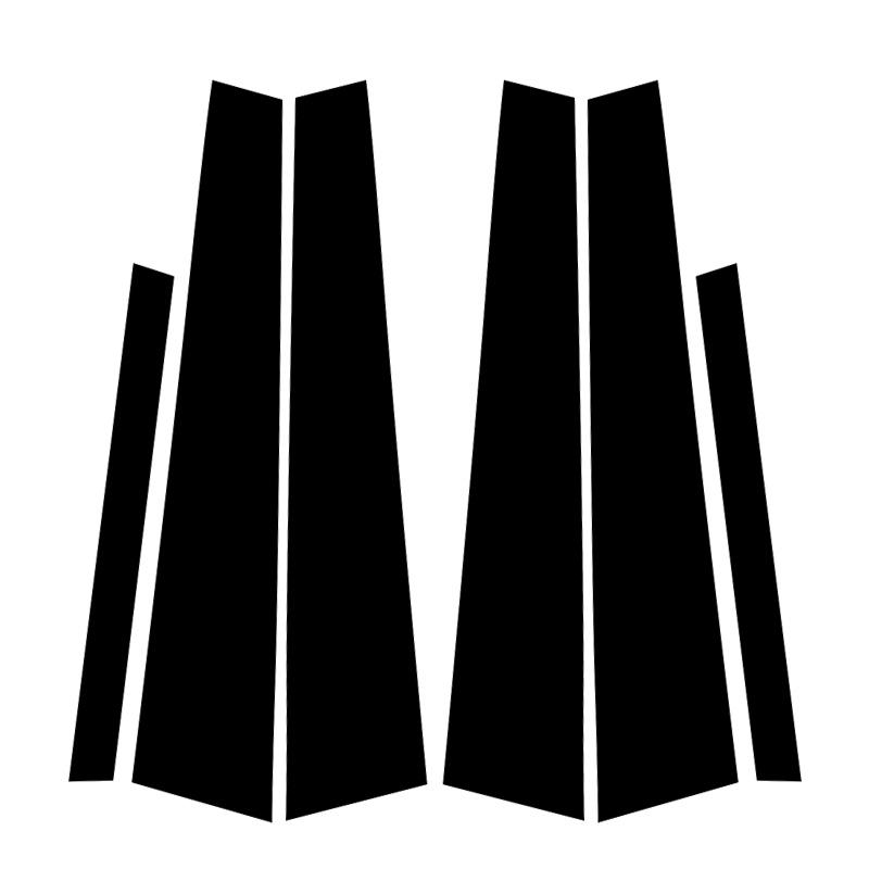 

HOT SALE 6pcs Car Door Window Column BC Pillar Post Cover Trim PC Material Sticker For Jaguar XF Sportbrake 2008-2015