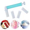 Manual Cake Spray Gun Airbrush Pump Liquid Powder Coloring Cake Coating Gun with 4 Nozzle Tubes Colorants Decorator