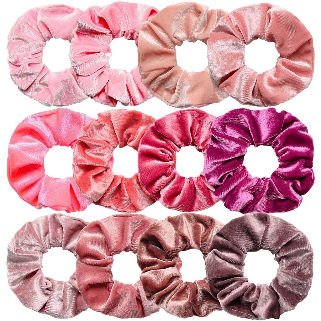 45 Colors Large Vintage Velvet Scrunchies Girls Elastic Hair Bands Ponytail Holder Ties Rubber Bands Fashion Women Accessories