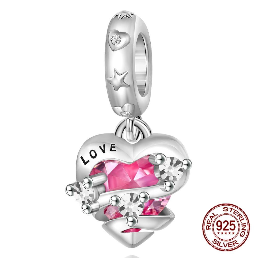 Copper Love Family Tree Cats Dogs Balloon Dangle Beads Fit Original Charms Bracelets Diy Bead Women Jewelry Making