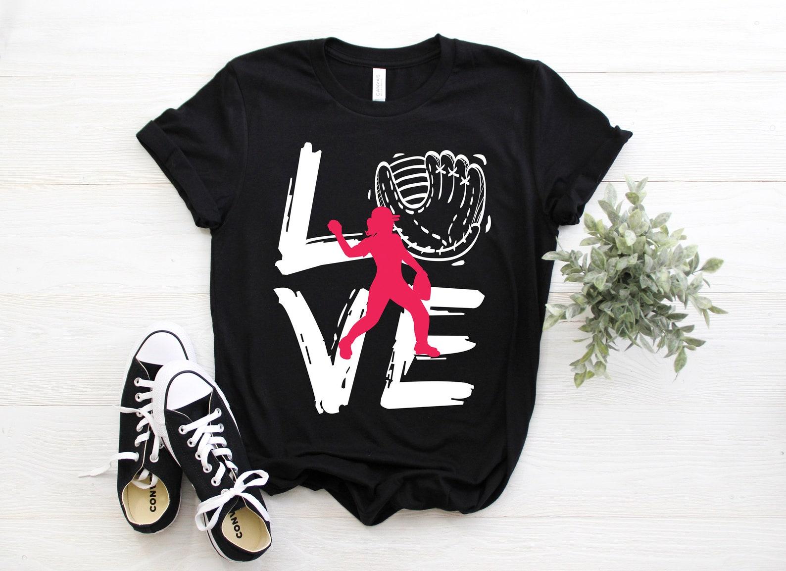Softball T-Shirt, Softball Gifts, Softball Birthday Present, Girls Softball Tee, Youth TShirts, Funny Softball Coach, For Girls, For Kids, 150