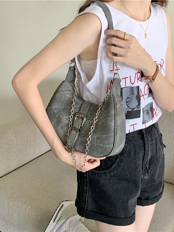 

Сумка Niche женская 2024 премиум текстура полумесяц сумка ретро сумка через плечо подмышкой универсальная цепочка сумка