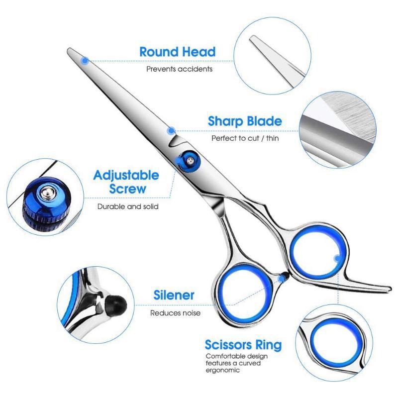 Professional Cat and Dog Barber Scissors 6-inch Round Head Safety Scissors.