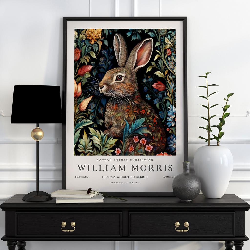 Neutral William Morris Poster Picture Botanical Animals Canvas Prints Vintage Wall Art Decorations for Living Room Exhibition