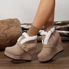 Fashion New Round Toe Buckle Boots for Women Sexy Ankle Boots Platform Heels Sleeve Middle Barrel Banquet Suede Big Size 36-43