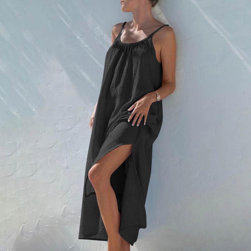 Women's  Backless Dress With Adjustable Straps Backless Casual Dress