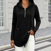 Women's Color Hooded Long Sleeve Pullover Casual Sweatshirt for Everyday Wear