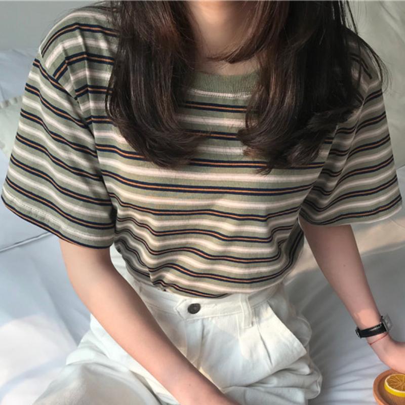 GMXIA Women's Fashion Casual Short Sleeve O-Neck T-Shirt and Top