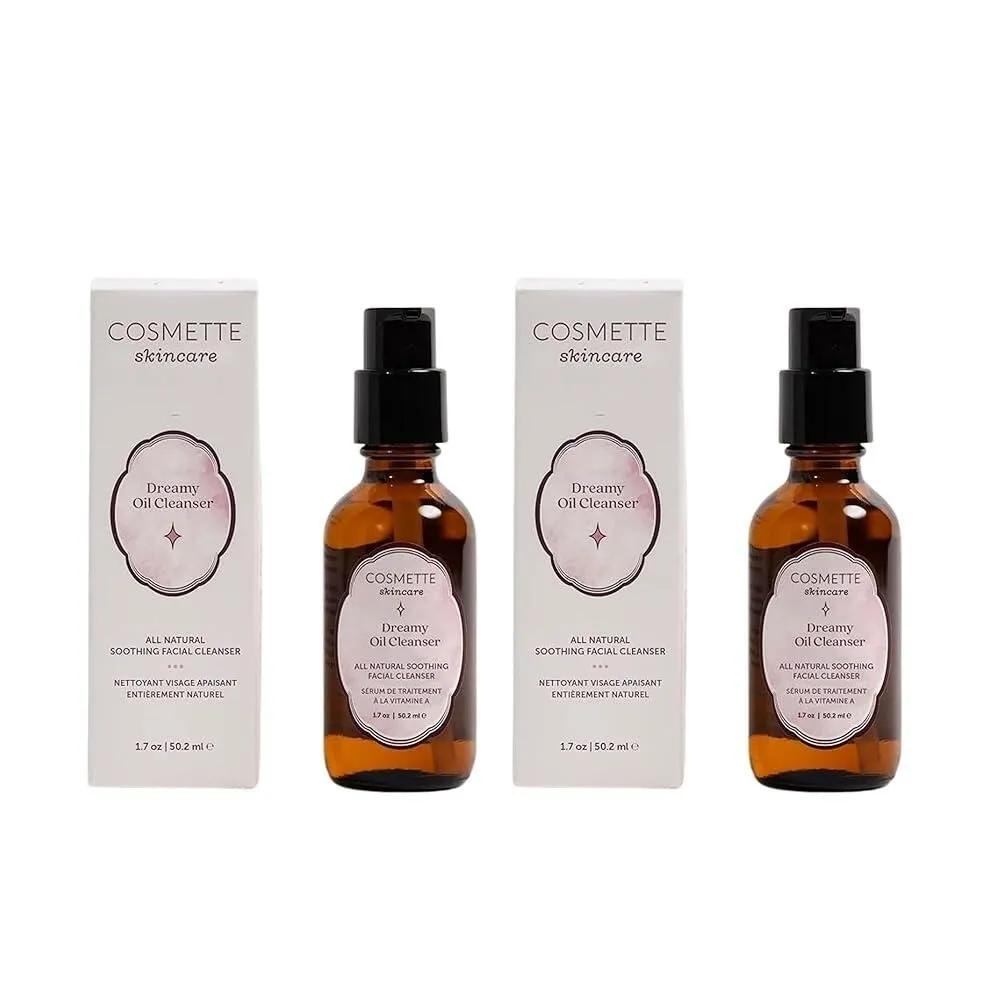 

Cosmette Dreamy Oil Face Wash, a moisturizing facial cleanser containing castor, coconut, jojoba, and pumpkin seed oils.
