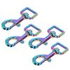 4pcs Carabiner Keychain Glossy Shiny Spring Buckle Design Polishing Treatment Compact Portable Clip