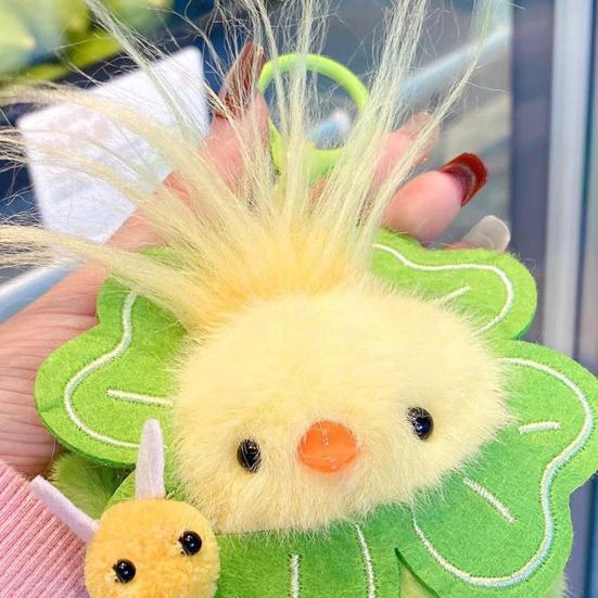 Doll Pendant Keychain Cartoon Style Long Hair Birds Shape Keyring Lightweight Key Holder Backpacks Cars Accessories