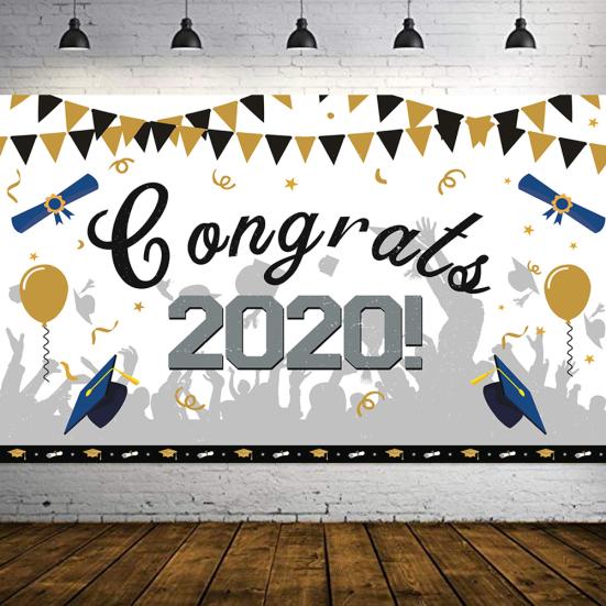 

200 см x 115 см фон для поздравления с выпускным 2020, декор для выпускного вечера, подвесной баннер