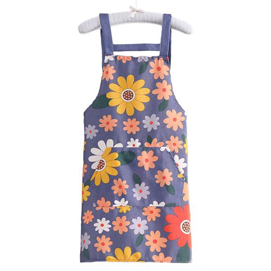 

Apron Scratch Resistant Water-Repellent Cooking Cotton with Pockets Aprons Durable Slub Apron for Men Women Kitchen D