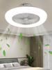 Ceiling Fan with Light Dimmable LED Ceiling Lamp with Remote Control Low Profile Ceiling Fan 3 Wind Speed Dimmable for Bedroom