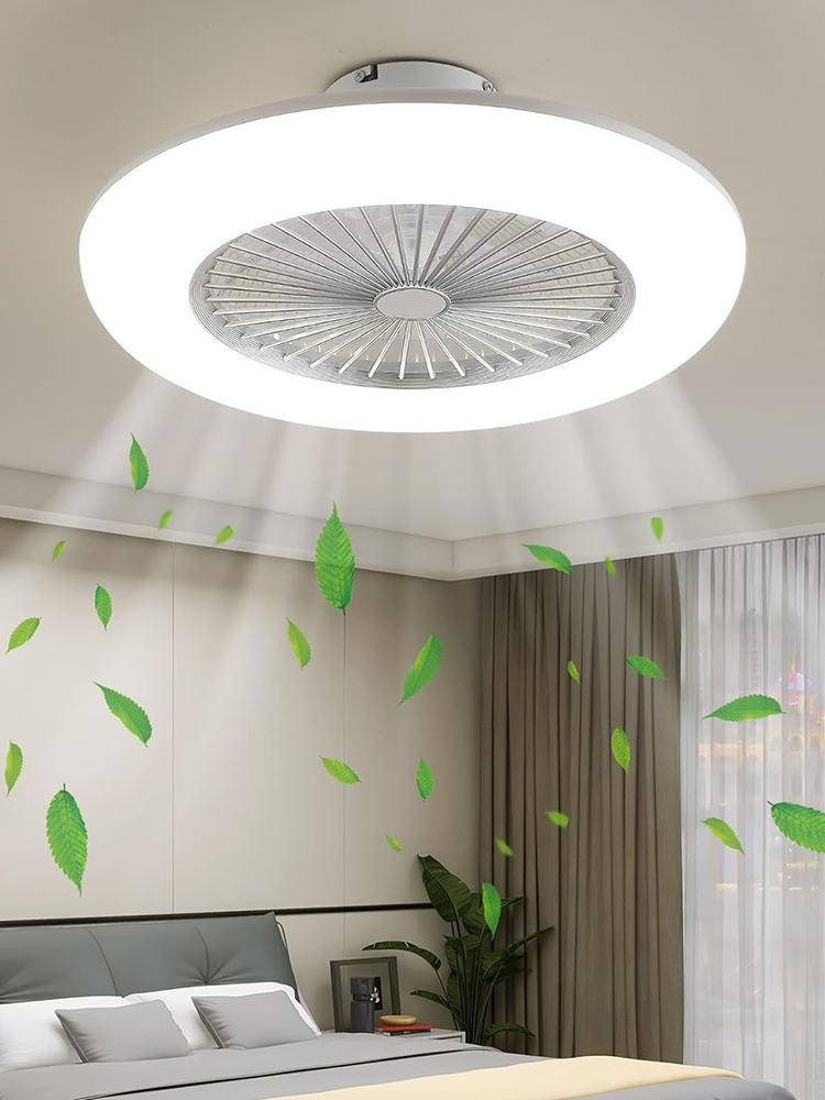 Ceiling Fan with Light Dimmable LED Ceiling Lamp with Remote Control Low Profile Ceiling Fan 3 Wind Speed Dimmable for Bedroom