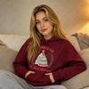 All Booked for Christmas Book Tree Hoodies Women Retro Bookworm Graphic Sweatshirt Aesthetic Winter Oversized Streetwear