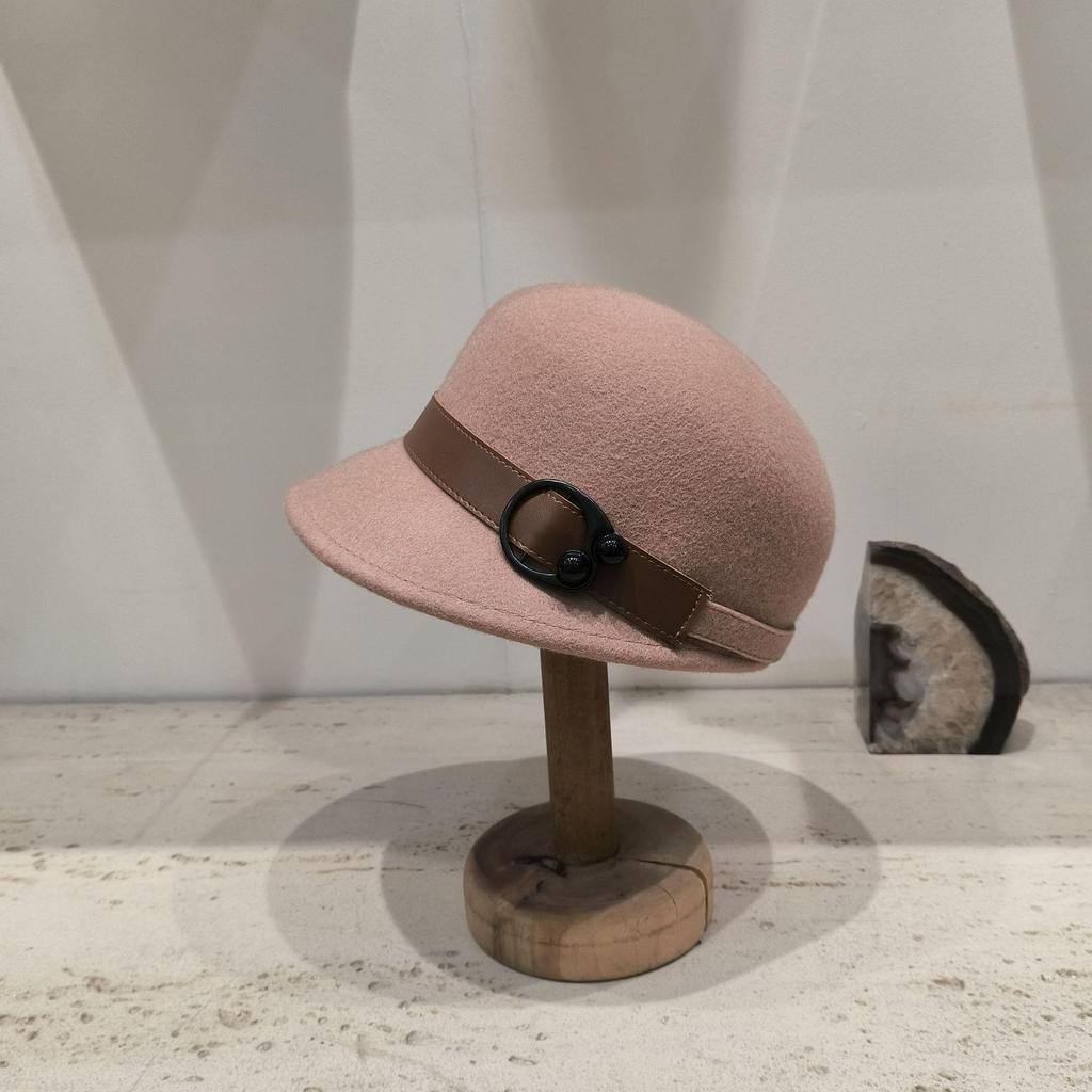 Women's Wool Felt Fedora - European & American Equestrian Style, Autumn/Winter Warm, Versatile & Simple Design