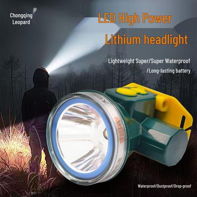 Rechargeable Long-Range Headlamp with Strong Light and Extended Battery for Night Fishing and Outdoor Adventures