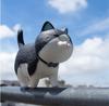 MAYJAI Mini Cat Figurines with Rotating Nordic 9 Kitten Bedroom Toy Holiday Dark Colors Cute Cat Figurines with Movable Decorative Garden Popular Cat