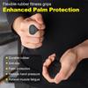 Black Silicone Fingerless Fitness Gloves for Dumbbells & Barbell Training Protects Palms During Workouts, Weightlifting Accessory