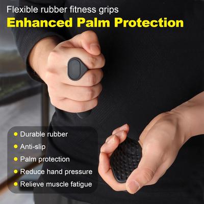 Black Silicone Fingerless Fitness Gloves for Dumbbells & Barbell Training Protects Palms During Workouts, Weightlifting Accessory