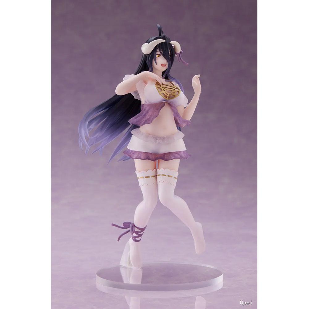 16CM Albedo Figure Anime OVERLORD Animation Maid Outfit Pajamas Style Model Toy Gift Collection Decoration Ornaments PVC