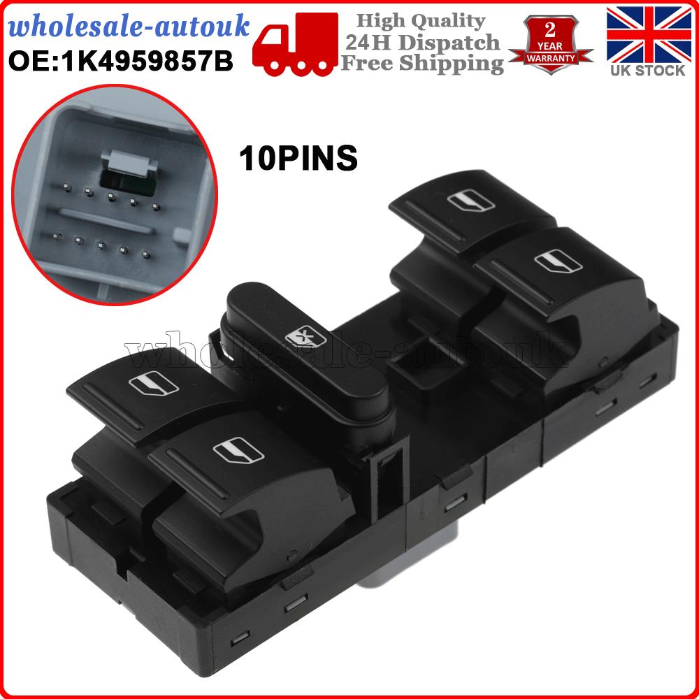 Driver Side 4 Door Electric Window Switch For VW Golf Mk5 Mk6 04-2014 1k4959857B