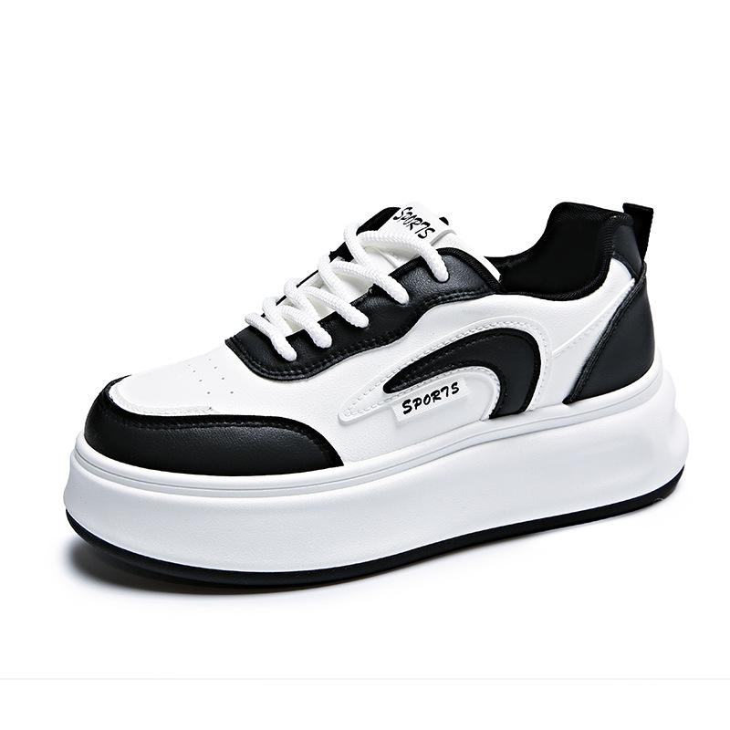 Spring white shoes new is student thick-soled heightening sports board shoes casual muffin shoes