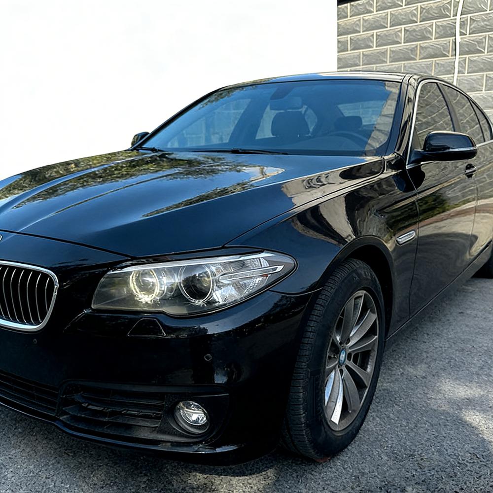 For BMW 5 Series F10 F11 2015-2017 ABS Car Headlights Eyebrow Eyelids Trim Cover Cover Accessories Black/Carbon Look