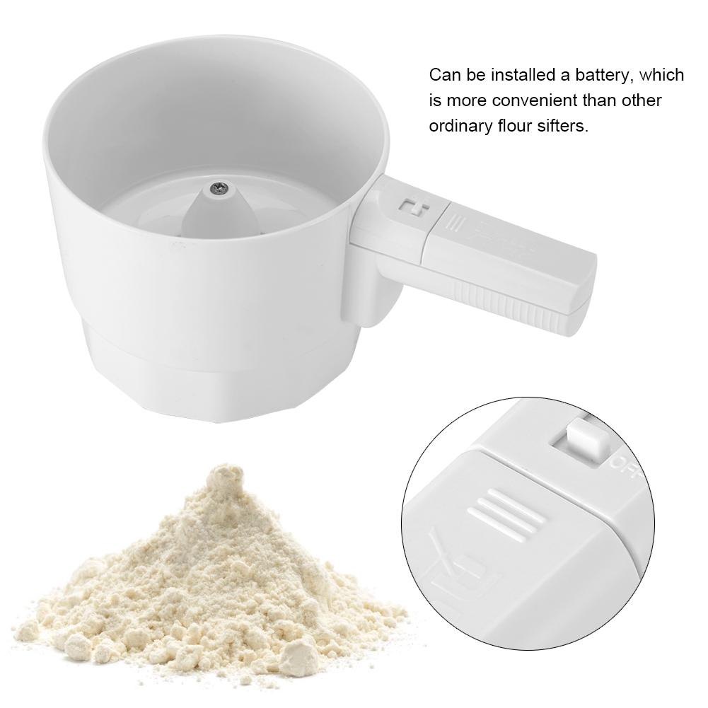 Tamiz eléctrico de harina de mano, colador de harina, utensilios de cocina, repostería, tamiz de harina, tamiz de harina, colador de harina