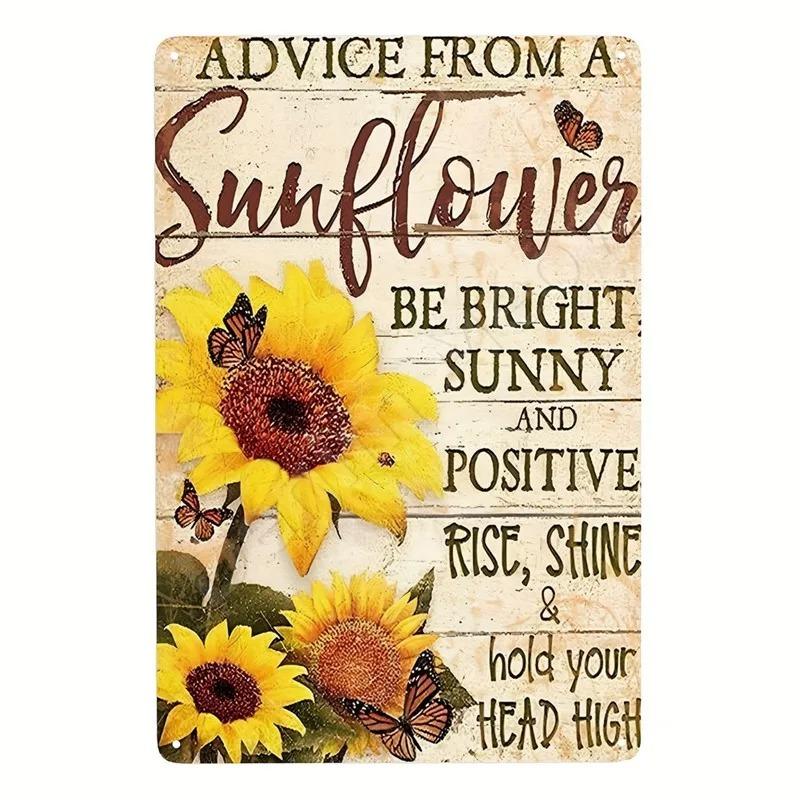 Gardening Vintage Metal Tin Sign  Wall Decor Because Murder Is Wrong Funny Plants Retro Sign for Farmhouse Home Room Decoration