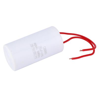 CBB60 Einsteck-Anlaufkondensator 25uF 450VAC für elektrische Haushaltsgeräte 25 70 -20